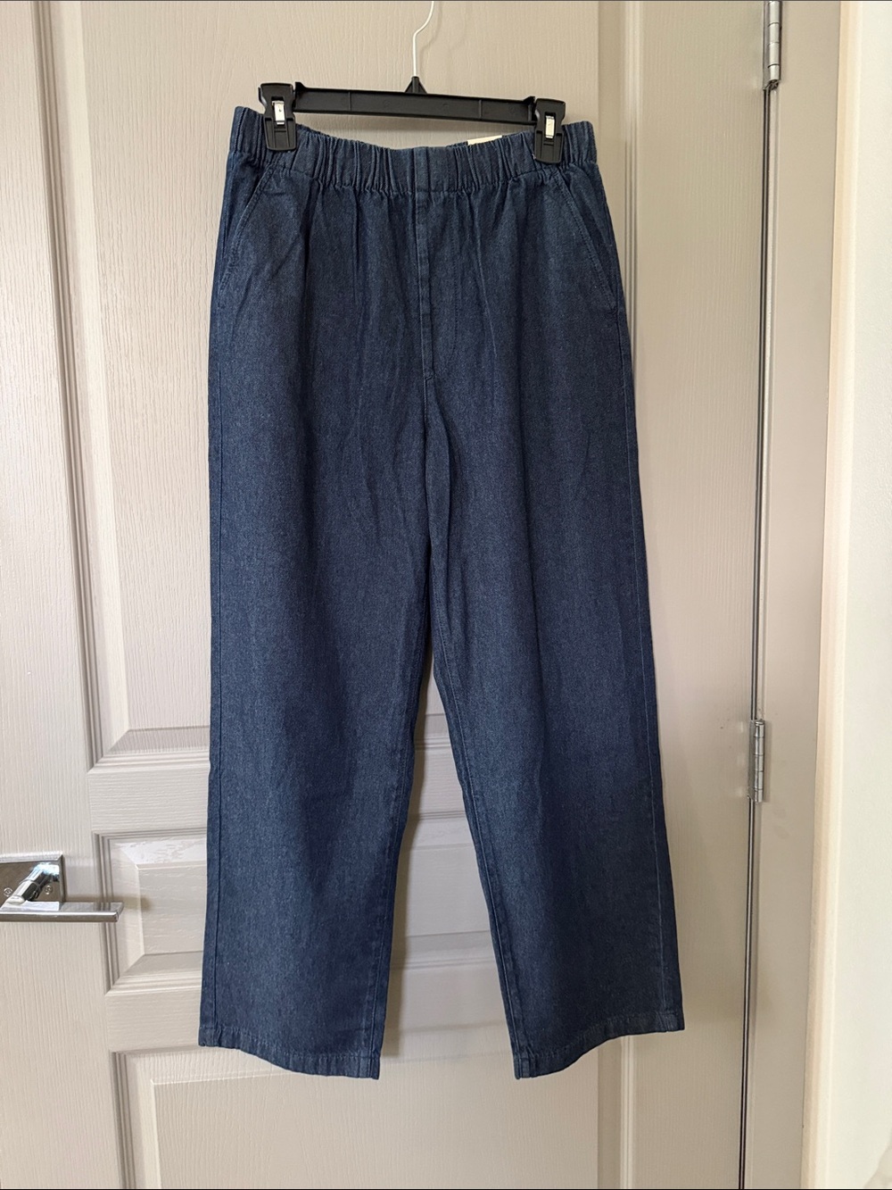 Muji women’s dark denim pant
